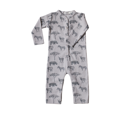GOTS baby suit Storm Grey