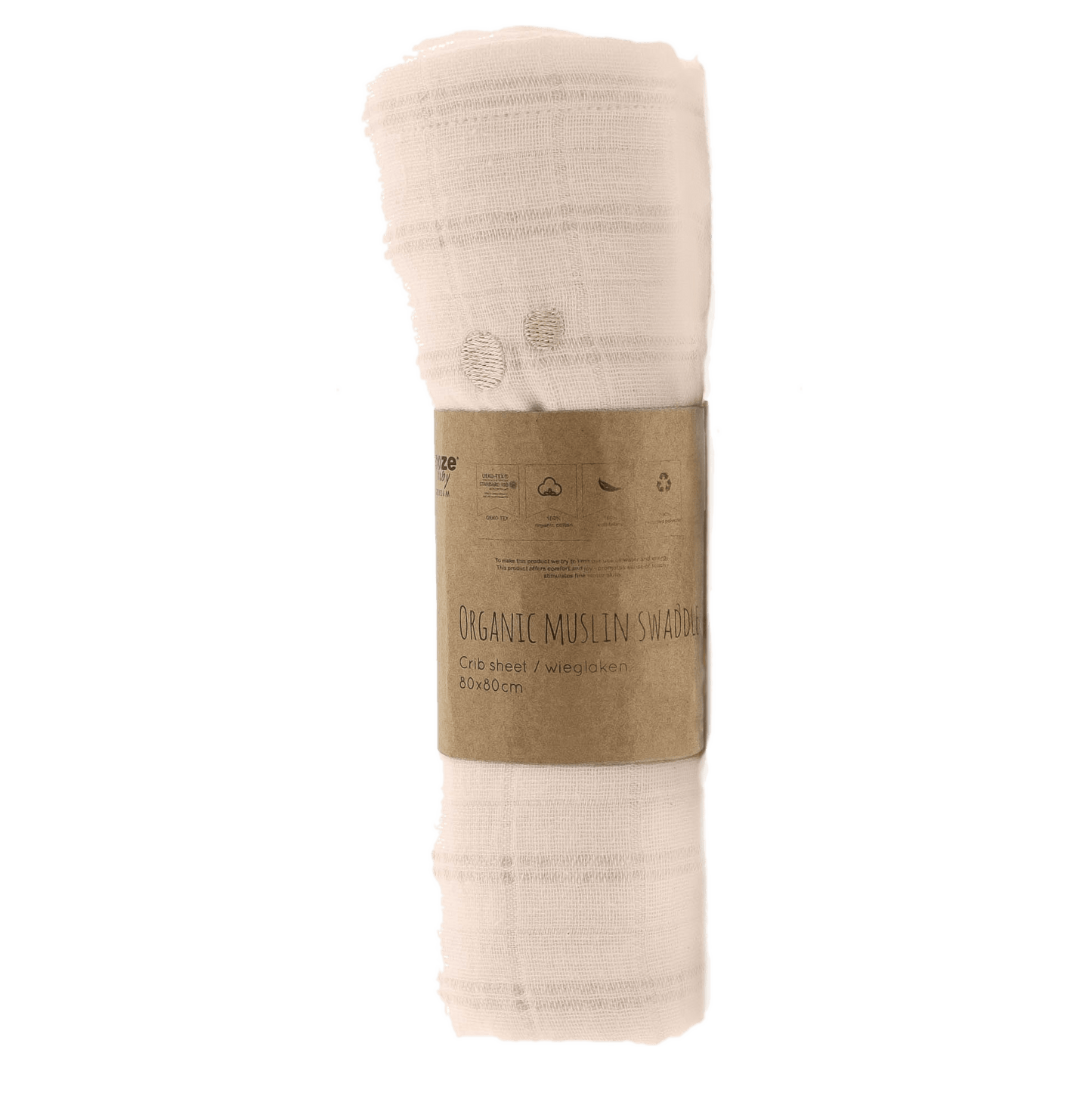 Muslin Cloth Baby 80x80 cm Organic Milky Rust Pink_Muslin Cloths_Snoozebaby