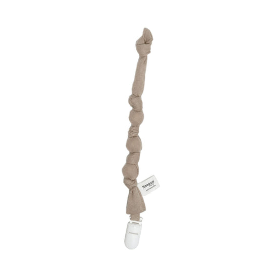 Pacifier Cord Baby Organic Desert Sand Brown - Pacifier Cords