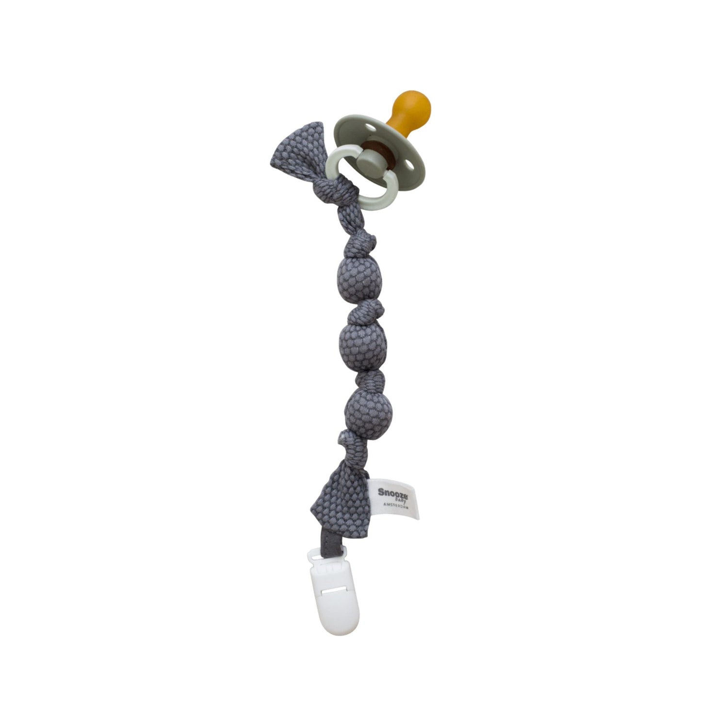 Pacifier Cord Baby Organic Storm Grey - Pacifier Cords