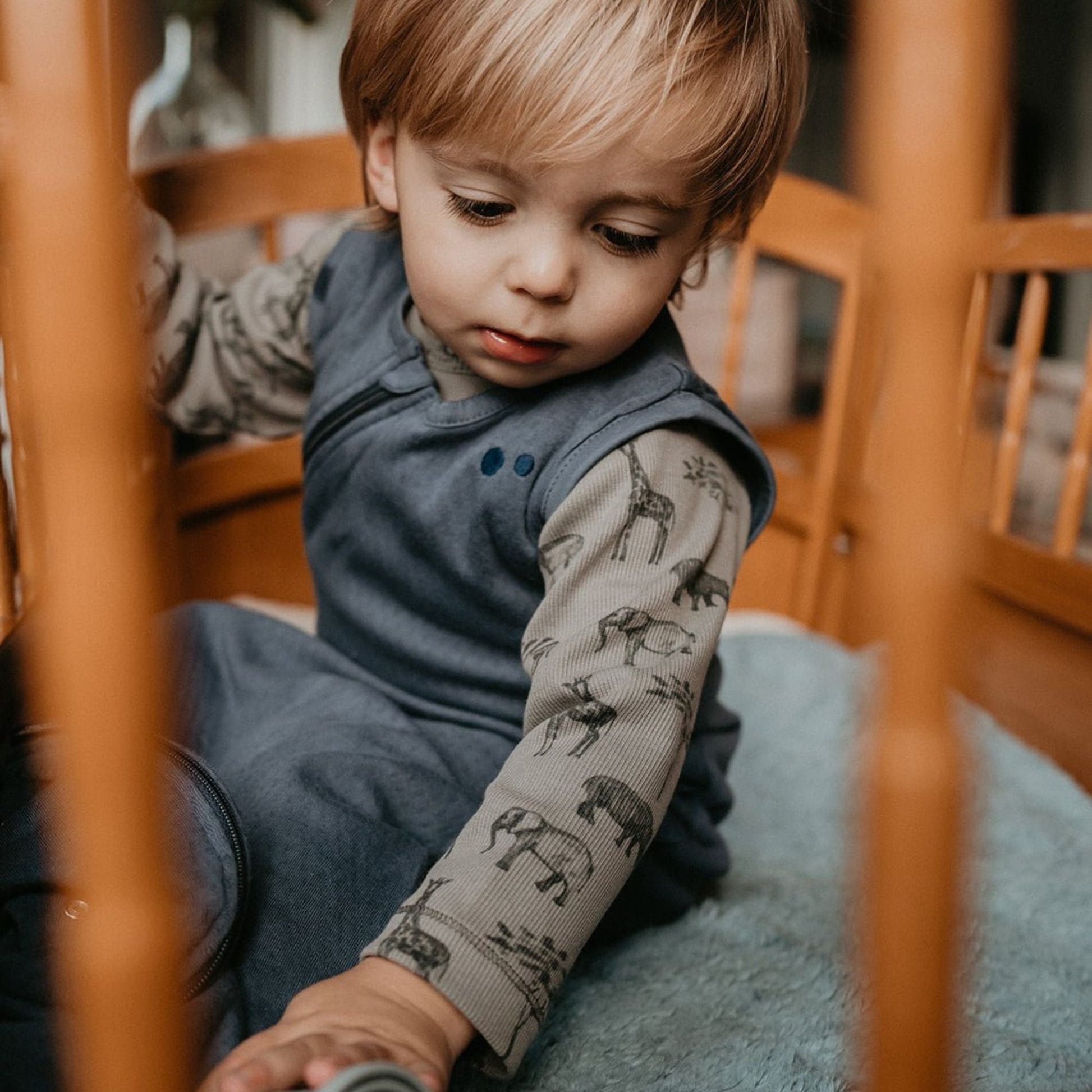 Slaappak Baby TOG 1.0 Lente en Zomer 3 - 9 Maanden Blauwe Nachten - Slaappakken