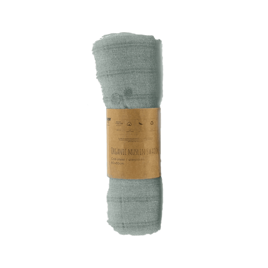 Swaddle Hydrophilic Cloth Baby 80x80 cm Organic Smokey Green - Swaddles