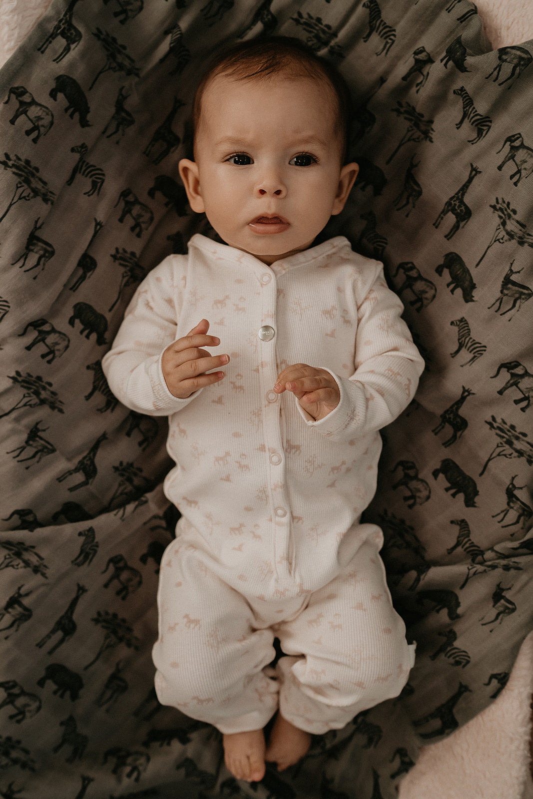 GOTS baby suit Storm Grey