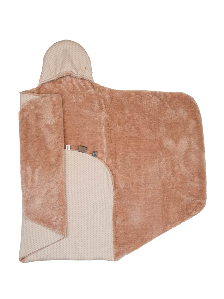 ORGANIC Wrap Blanket Trendy Wrapping (90x110cm) Milky Rust
