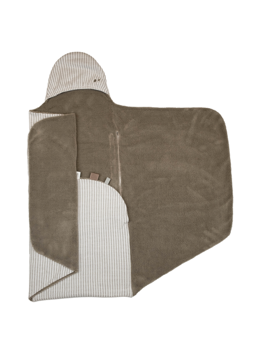 ORGANIC Wrap Blanket Trendy Wrapping (90x110cm) Warm Brown