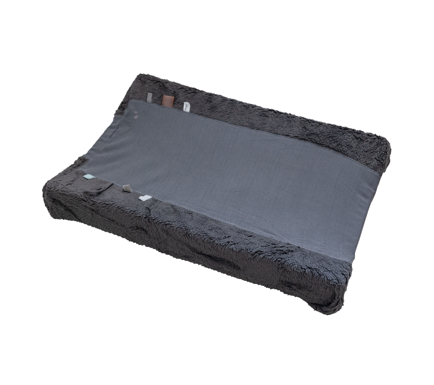 GOTS Changing Mat Cover Happy Dressing (45 x 70cm) Storm Grey