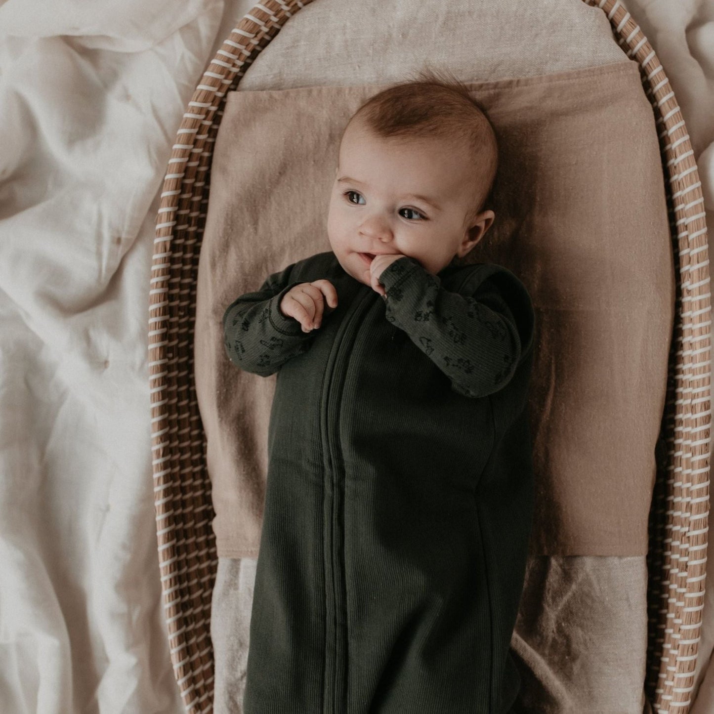 Schlafanzug Baby TOG 0.5 Frühling und Sommer 3 - 9 Monate Dark Green_Schlafanzüge_Snoozebaby