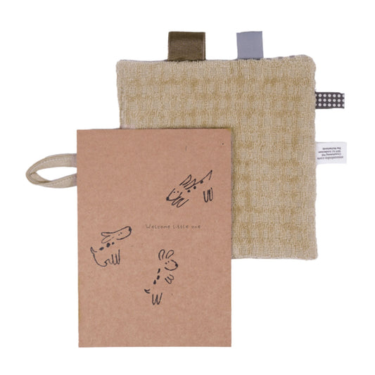 Cadeau de naissance Doudou et carte postale Desert Sand Marron_Cadeaux de naissance_Snoozebaby