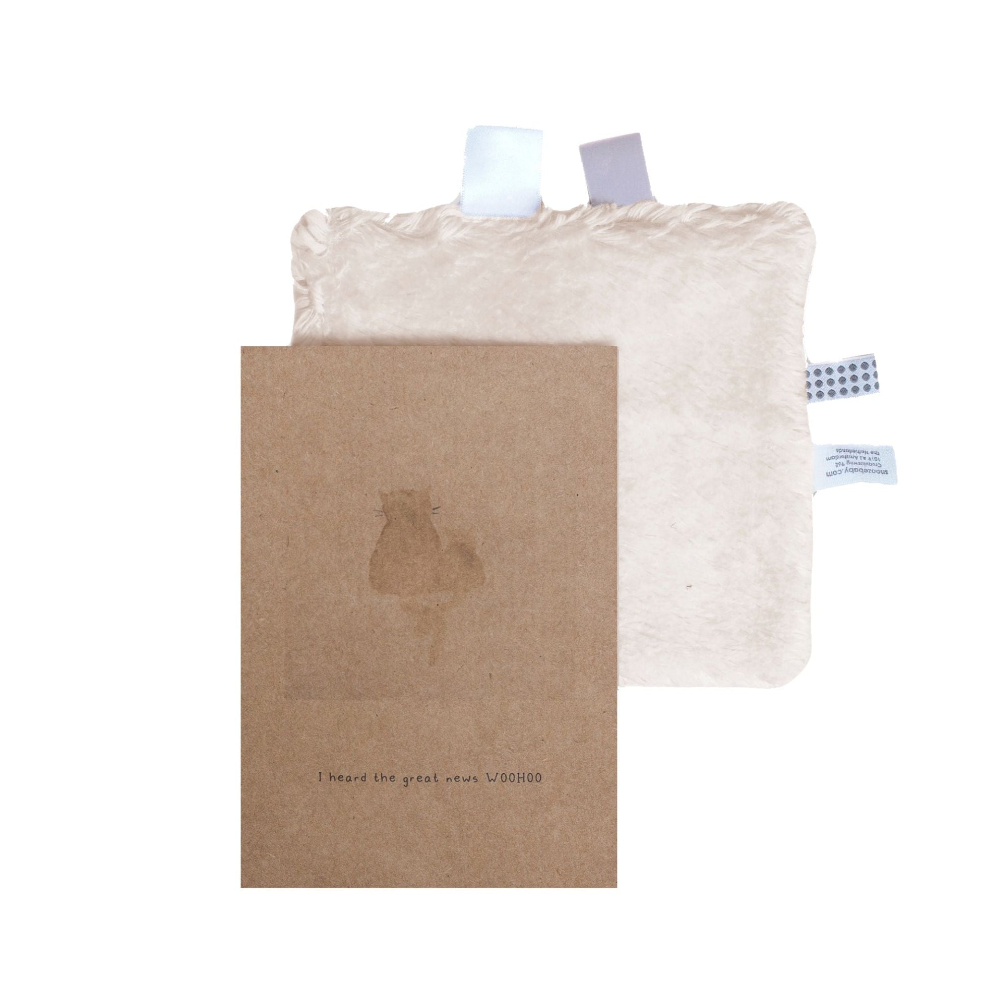 Cadeau de naissance Doudou et carte postale Peach Blush Rose_Cadeaux de naissance_Snoozebaby