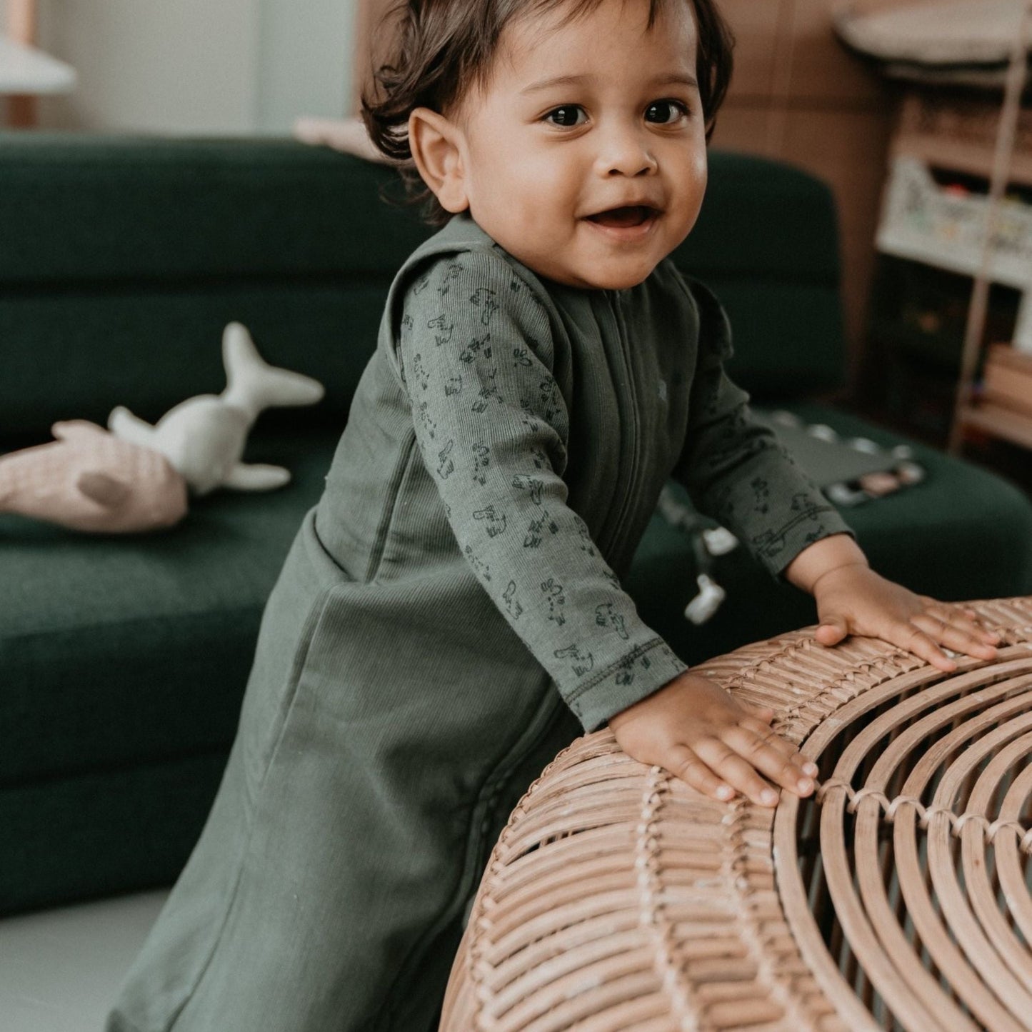 Grenouillère bébé TOG 0.5 printemps et été 3 - 9 mois Dark Green_Sleepsuits_Snoozebaby