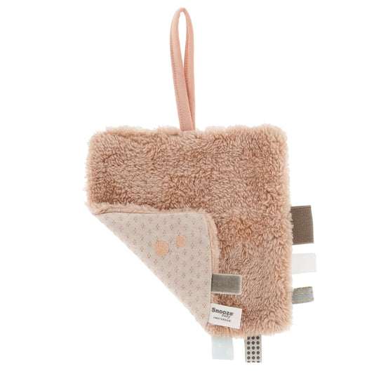 Kraamcadeau Knuffeldoekje en ansichtkaart Milky Rust Pink_Baby Gifts_Snoozebaby