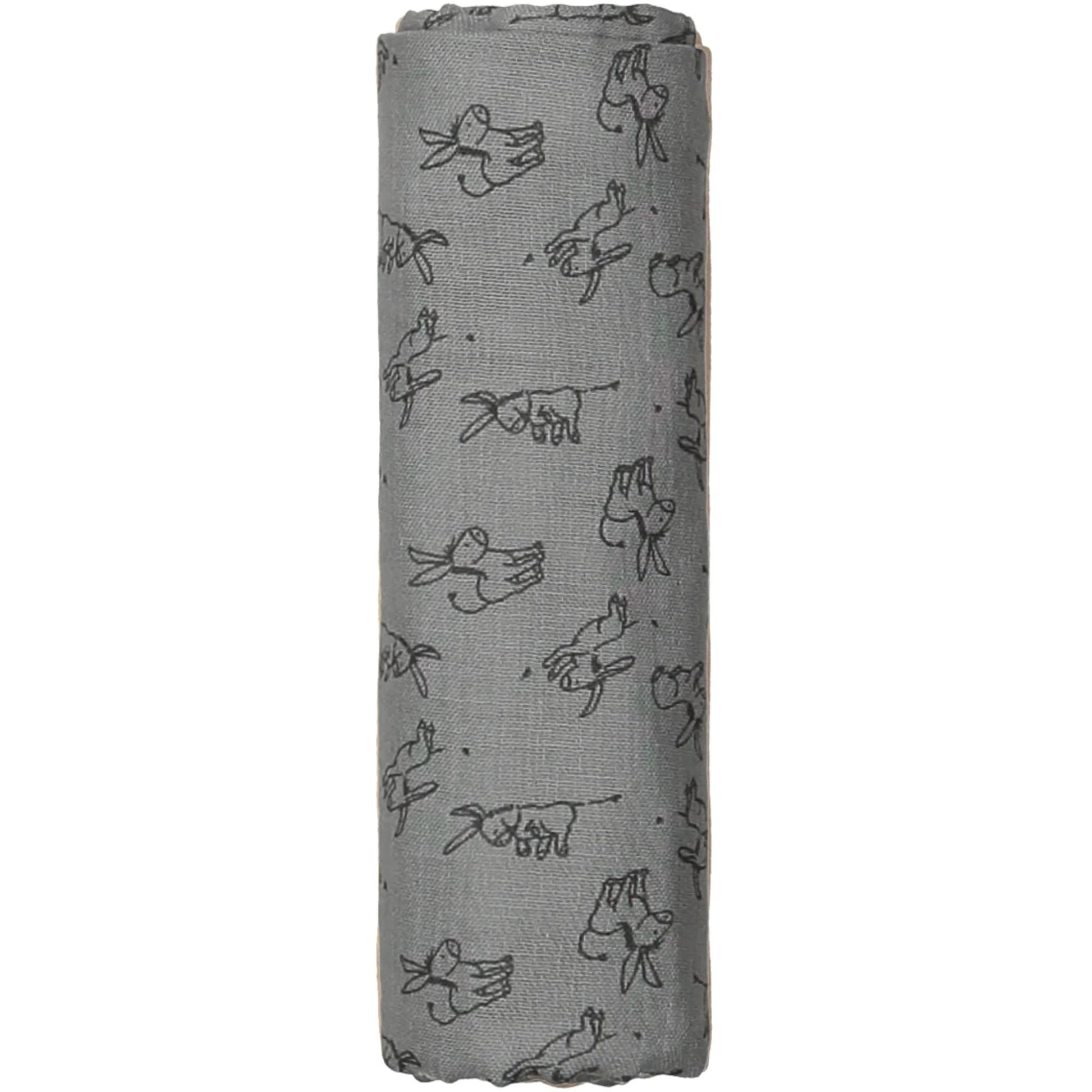 Hydrofiele doek Baby 80x80 cm Biologische Cloudy Grey_Muskussendoekjes_Snoozebaby