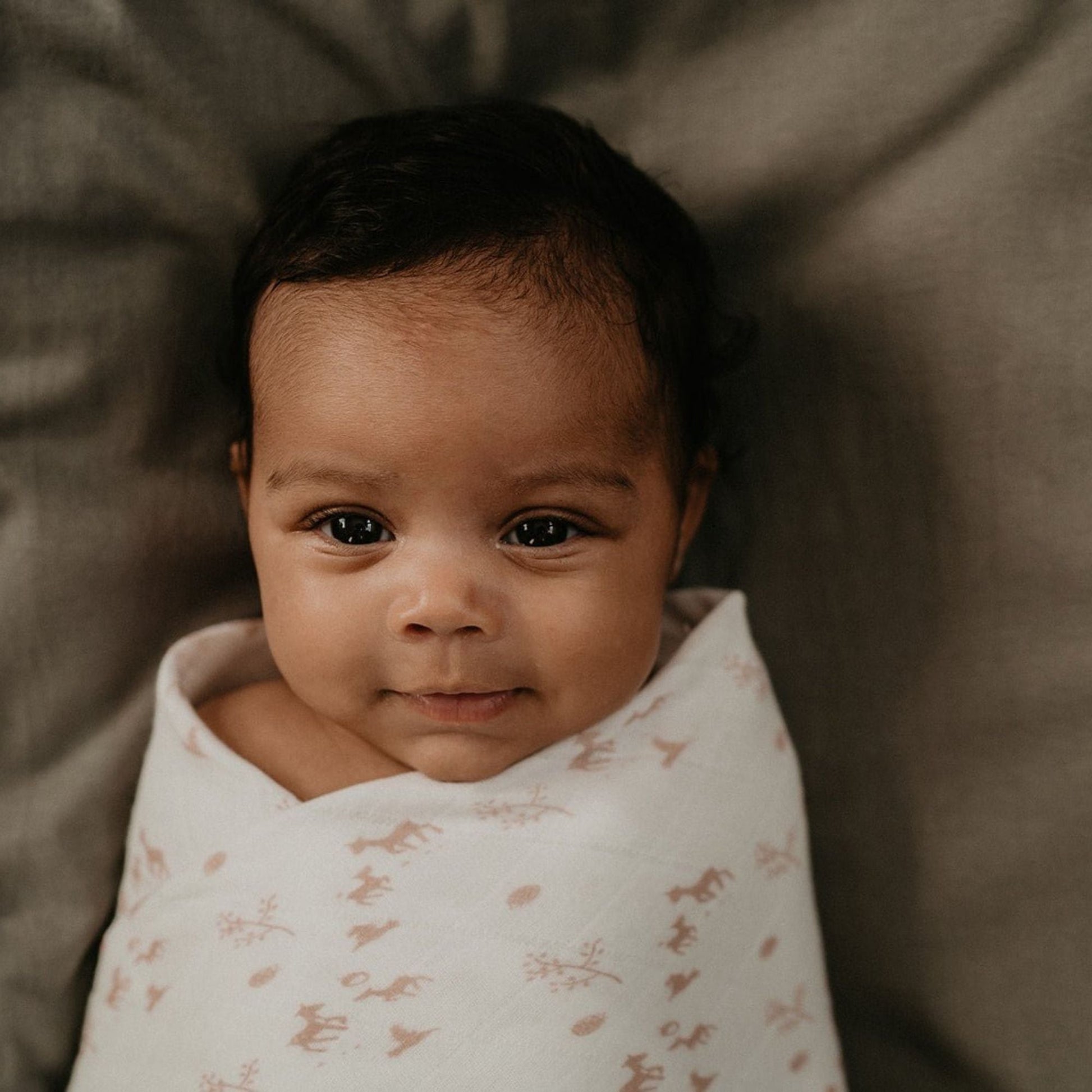 Hydrofiele doek XL Baby 120x120 cm Organic Blush Springtime White_Muslin Doekjes_Snoozebaby